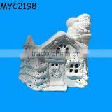 Christmas Ceramic Bisque House Diy Mini House thumbnail-1