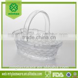 fancy eastern glass basket with handle