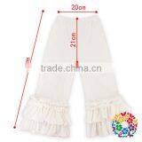 Plain White Baby Cotton Icing Leggings Christmas Ruffled Pants Girls Triple Ruffle Pants thumbnail-2