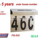 Stainless Steel Solar Led Address Light,house Number Plate