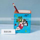 Colored Ceramic Green Pencil Vase for Children thumbnail-1