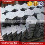 Black Basalt Stone Pearl Black G684 Granite Hexagon Tile thumbnail-2