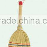 Short Wood Handle Corn Broom thumbnail-1