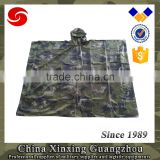 4000 hydrostatic pressure waterproof PU PVC Coated Military Camouflage Rain Poncho