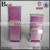 Unique Design Empty Fancy Square Purple Color Cosmetic Acrylic Cream Lotion Bottle 15ml 30ml 50ml Serum Pump Bottle thumbnail-1