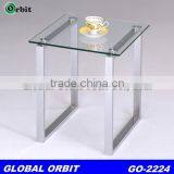 Modern Furniture Metal Legs Kitchen Table, Round Glass Dining Table thumbnail-3