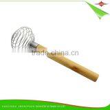 ZY-C1032 Spring Coil Whisk Spring Egg Whisk 9 Inch Rubber Wood Handle French Whisk With Ball Shape Wire Head thumbnail-3