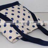 2017 Canvas Tote Bag for Female - Polka Dot Print- Made in India thumbnail-4