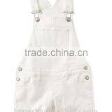 Little Girls Cute White Denim Shortalls Child Jumpsuit HSS8012 thumbnail-1