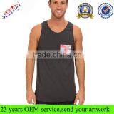 100 Cotton Men Custom Wholesale Plain Loose Tank Top thumbnail-1