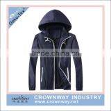 Wholesale Polyester Men Plain Windbreaker Jackets With Mesh Lining