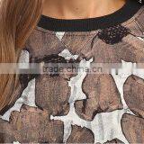 Long Sleeve Allover Floral Sweatshirt Hoodie thumbnail-3