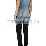New Arrival Autumn Fashion Design Girls Denim Vest Wholesale thumbnail-5
