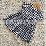 Hot Sell Girls Party Birthday Dresses Clothes Wear Baby Gingham Short Sleeve Dress Wholesale thumbnail-1