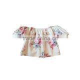 Boutique Children Clothes Wholesale Off Shoulder Girl Tops 2017 Hot Design Shirts Casual thumbnail-1