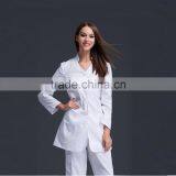 2016 New Design Autumn Women Anti-wrinkle Long Sleeve Nurse Uniform Dental Clinic Doctor's Outcoat White Color thumbnail-1