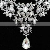 Zm33254a Beautiful Women Drop Earrings Simple Bridal Necklace Jewelry Set thumbnail-4