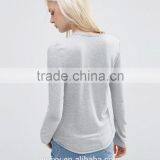 2016 Hot Sale Women Blank Long Sleeves Girls Favorite T-shirt thumbnail-2
