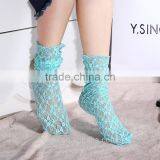 WS-16 Durable 2017 Acrylic+Lace Sock Women's Long Lace Socks Thin Transparent Thin Silk Socks thumbnail-6