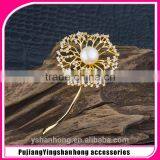 Fashion Natural Pearl Inlay Zircon Shawl Brooch Buckle thumbnail-1