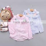 S33427W Girls Long Sleeve Cotton White Girl Blouses Child Cute Turn-down Collar Shirt thumbnail-1