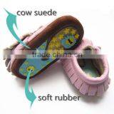 Handmade Rubber Sole Infant Baby Moccasins Baby Shoes thumbnail-4