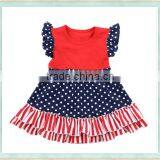 Latest Children Birthday Dress Designs Sale Top 10 in Little Girls Flutter Sleeve Frock thumbnail-1