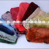 Tanned Rex Rabbit Fur Skin, Dyed Color thumbnail-3