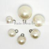 Wholesale Cheap 8mm-18mm White Clothing Plastic Rhinestone Fashion Pearl Button For Sweater thumbnail-1