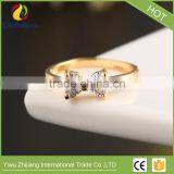 Wholesale Hot Gold Bowknot Ring Wedding Zircon Rings Women Jewelry thumbnail-3