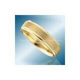 6mm Width Gold Plated Step & Brushed Tungsten Ring thumbnail-1