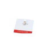 Spring jaw clip custom landscape model PVC ID card, Conference Name Badge Holders