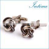 High Quality Silver Metal Knot Cufflinks thumbnail-1