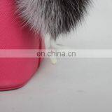 Popular New Keyring Accessory Genuine Fox Fur Custom Hedgehog Fur Keychain thumbnail-6
