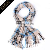 plaid acrylic winter woven shawls