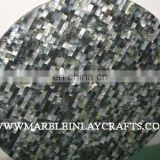 Grey Mother Of Pearl Round Table Top