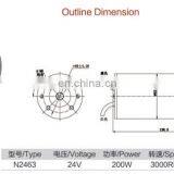 High Speed 3000RPM and 1N.m Low Torque dc Electric Car Motor 24V 200W thumbnail-4