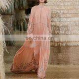 TWOTWINSTYLE Casual Print Summer Dress Women O Neck Lantern Long Sleeve High Waist Ruched Dresses thumbnail-2