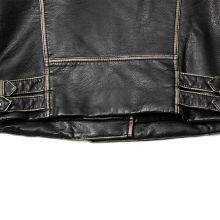 2021 New Women's Female Casual Zipper Leather Motorcycle Jacket With Lapel PU Leather Jacket thumbnail-5