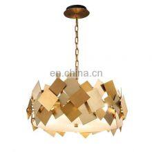 Hot Sell Modern Golden Metal Patch Pendant Light E27 LED Indoor Decorative Haning Lamp