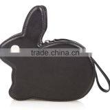 Lovely Bunny Genuine Leather Clutch Eye Catching Fashion Ladies Evening Clutch Bag Rabbit Leather Party Purse Made in China thumbnail-2