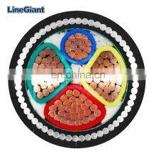 XLPE cable 4 core 35mm 50mm 70 sq flexible electrical wire pvc sheath xlpe insulated SWA cable manufacturer power cable