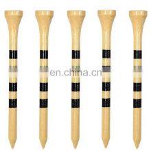 OEM Wholesale High Quality Premium Logo Bullet Shaped Eco Friendly Golf Wooden Bamboo Tees for Boys 7-12 Scale Mark thumbnail-2