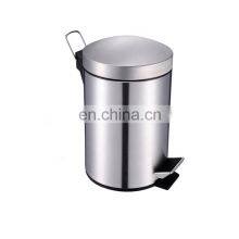 Metal Trash Can With Inner Bucket Stainless Steel Pedal Trash Bin for Kitchen thumbnail-2