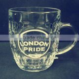 500ml beer glass mug with logo