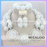 Mitaloo Red Bead Necklace Set Bead Necklace Nigerian African Bead Jewelry Sets MT0002 thumbnail-3