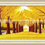 Yellow autumn Beautiful Scenery cross stitch kit