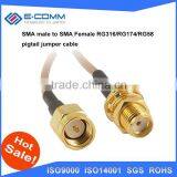 Wholesale SMA Female to SMA Male With Nut Straight Crimp RG316 Pigtail Cable Antenna Connector
