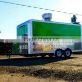 Green Biaxial Food TruckMobile Kitchen Tail Gate Food Vending Concession Trailer thumbnail-5