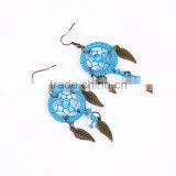 Yiwu Wholesale India Handmade Fashion Small Multicolored Dream Catcher Gold Jewelry Earrings In Zinc Alloy Jewelry thumbnail-4